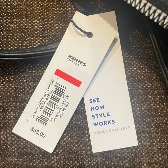 NWT Apt 9 Black Crossbody Purse - Picture 4 of 7